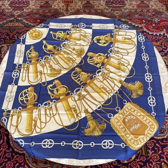 Authentic Hermes Cliquetis Carre 90 Scarf Multicolour 100% Silk Vintage - Picture 2 of 15